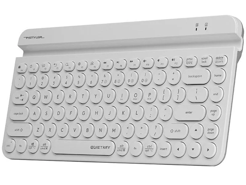 Wireless Keyboard A4tech Fstyler Fbk30 White 2.4Ghz Bt (Silent) A4tkla47187