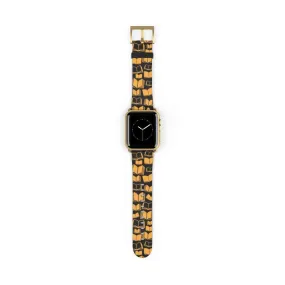 Yellow Bookish Pattern Design Watch Band for Apple Watch